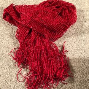 Red dressy scarf